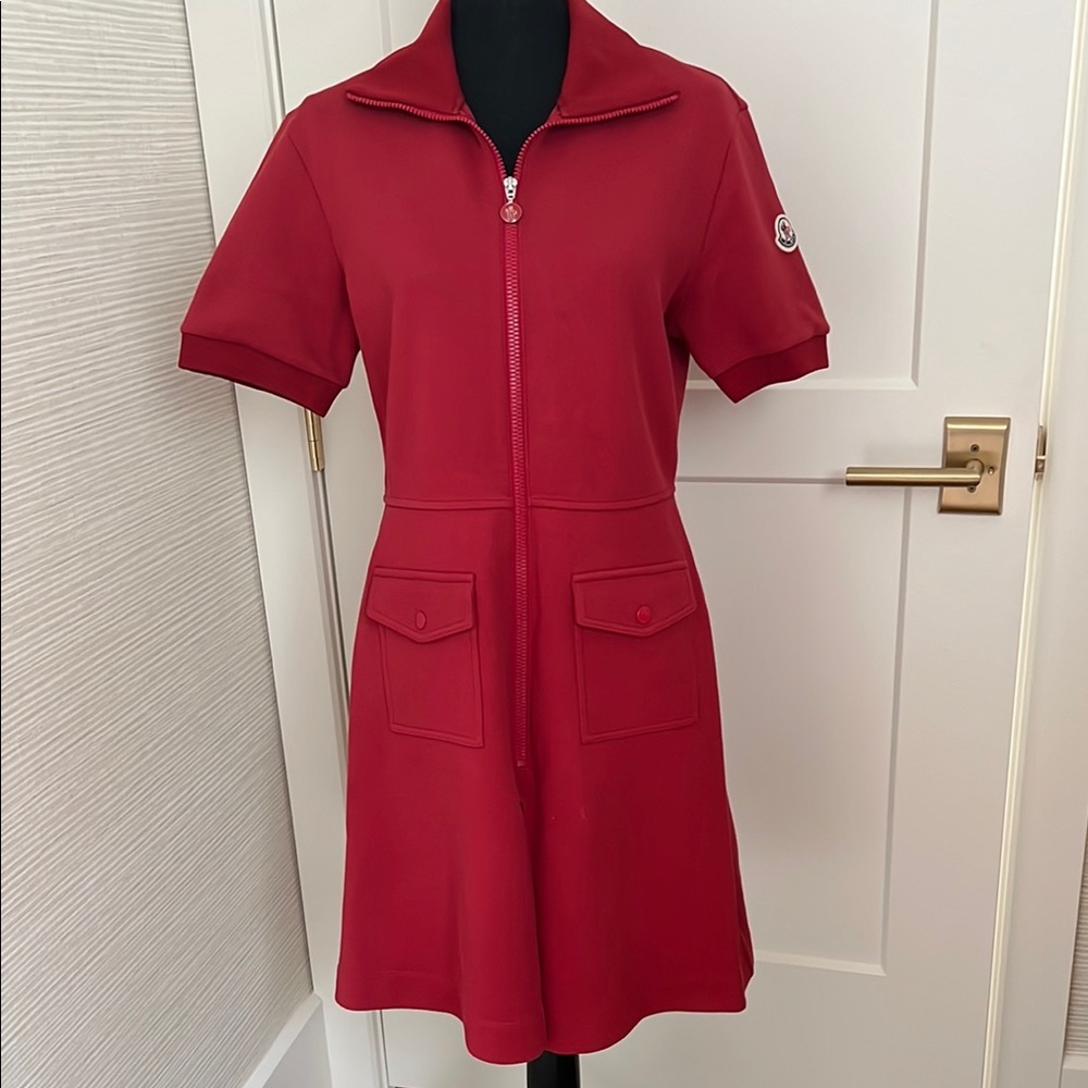 Moncler Scarlet Zip-Up Dress